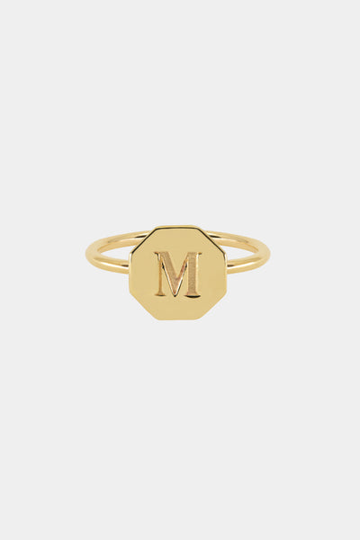 NATASHA SCHWEITZER | Rings | Letter Ring | 9K Gold | Initial Ring