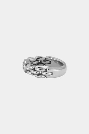 Oval Diamond Margot Chain Ring | 18K White Gold | Natasha Schweitzer