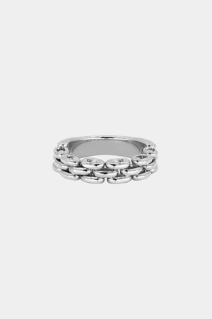 Margot Chain Ring | Silver or 9K White Gold | Natasha Schweitzer