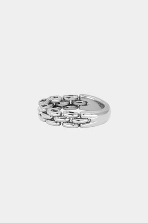 Margot Chain Ring | Silver or 9K White Gold | Natasha Schweitzer