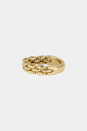 Margot Chain Ring | 9K Yellow Gold | Natasha Schweitzer