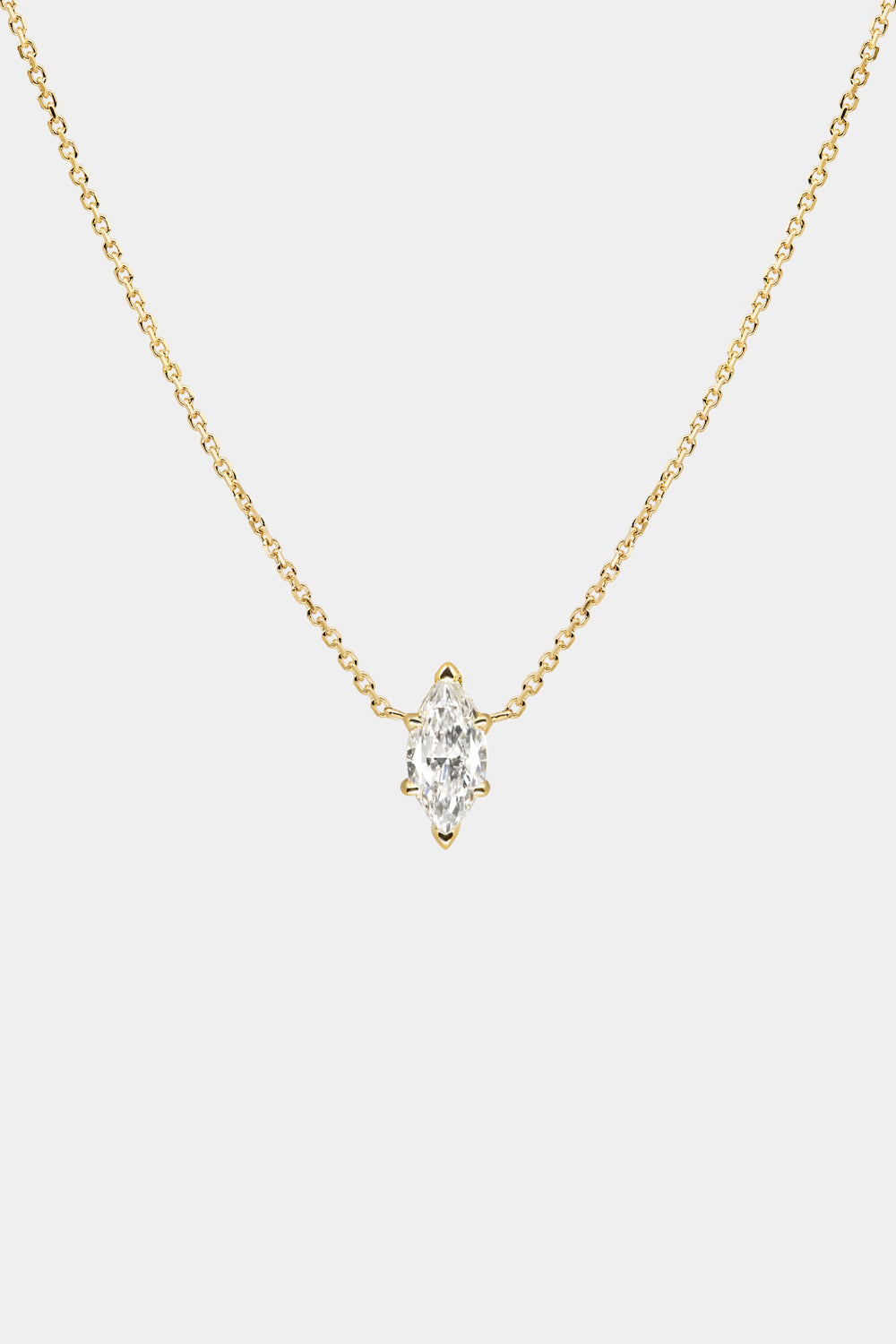 Marquise Diamond Necklace | 18K Gold