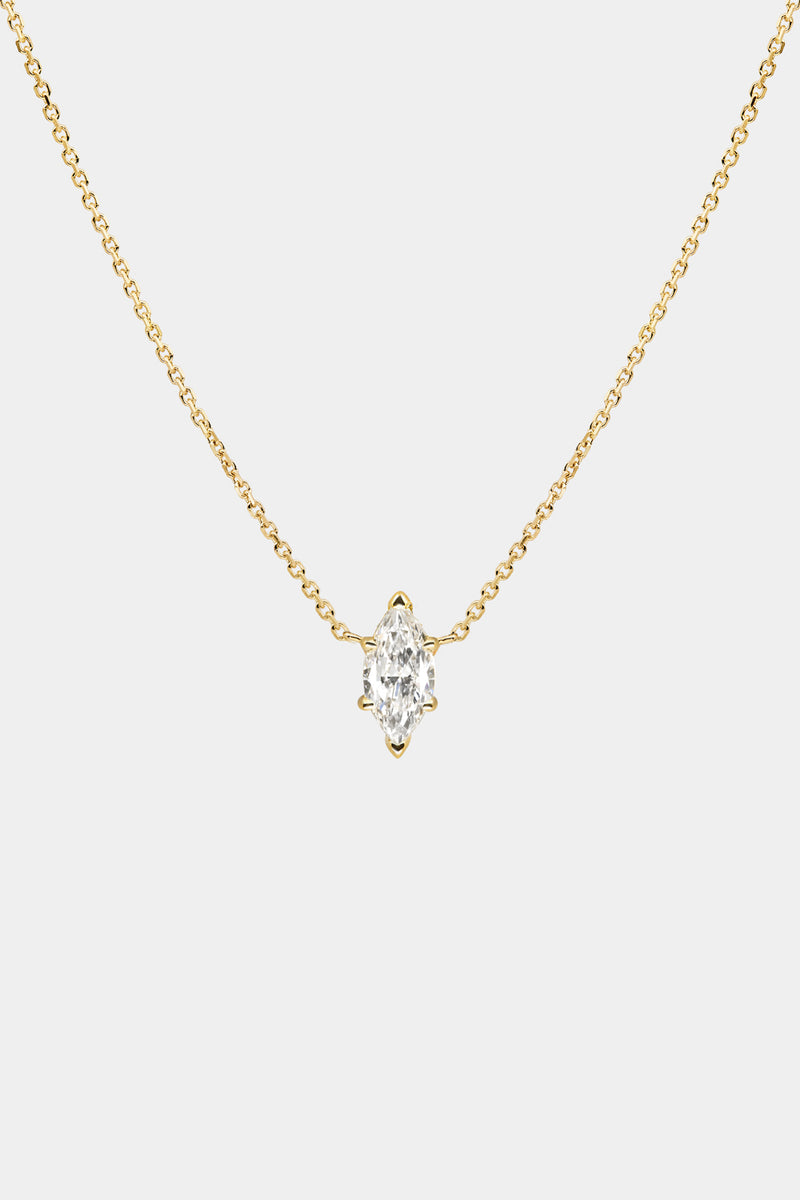 Marquise Diamond Necklace 18K Gold Natasha Schweitzer