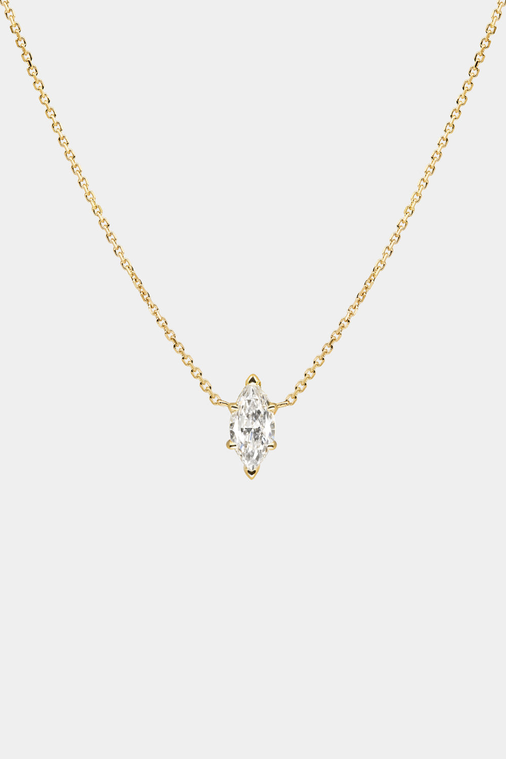 Marquise Diamond Necklace | 18K Gold