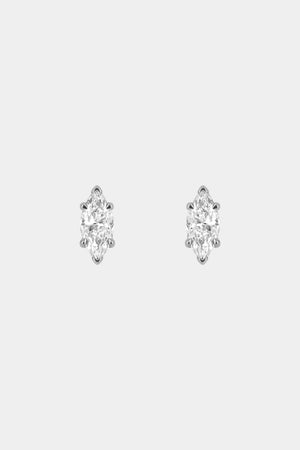 Marquise Diamond Studs | 18K White Gold | Natasha Schweitzer
