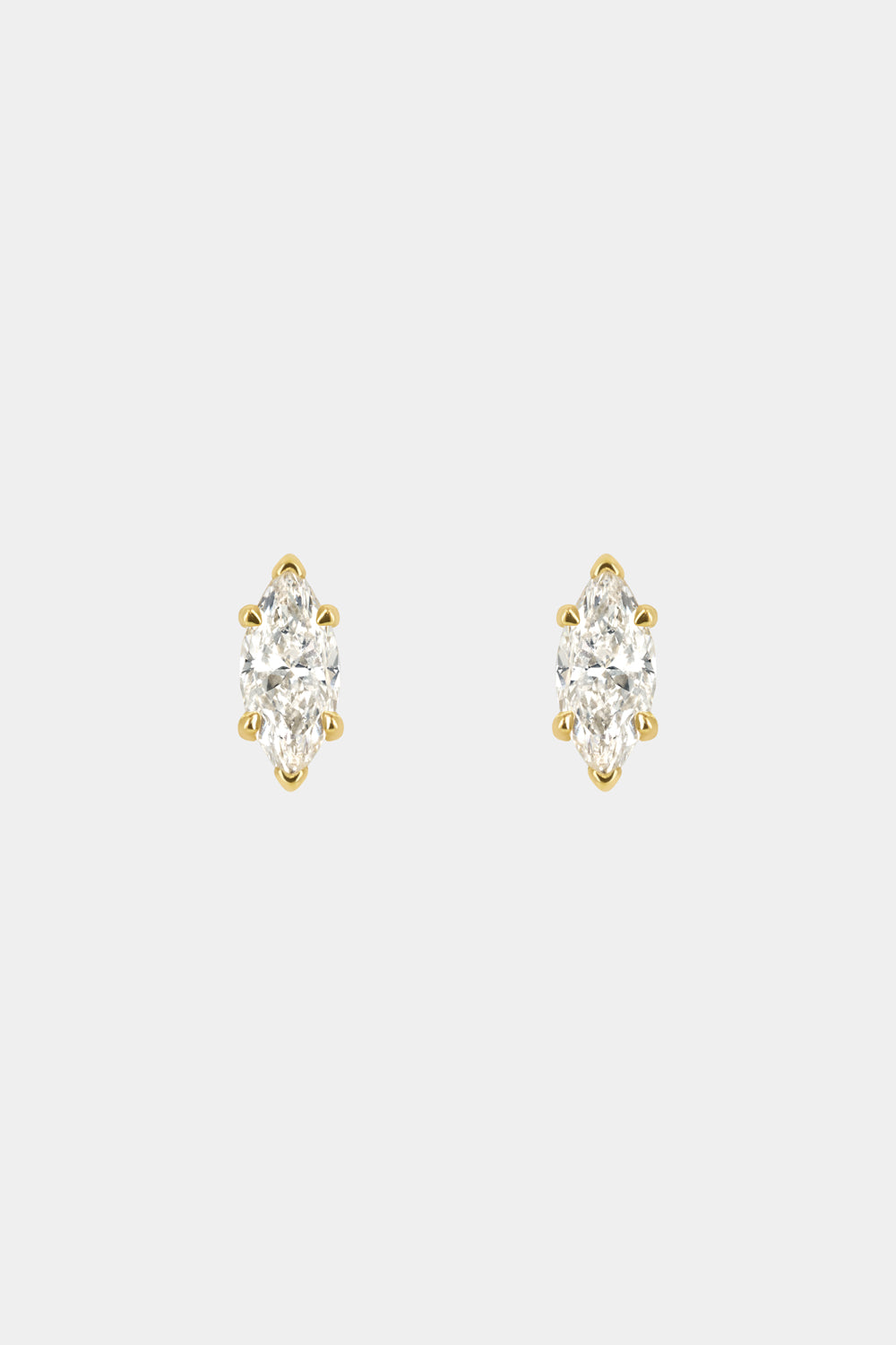 Marquise Diamond Studs | 18K Yellow Gold