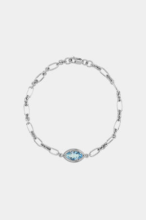 Roma Marquise Gemstone Bracelet | White Gold | Natasha Schweitzer