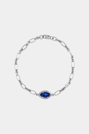 Roma Marquise Gemstone Bracelet | White Gold | Natasha Schweitzer