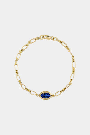 Roma Marquise Gemstone Bracelet | Yellow Gold | Natasha Schweitzer