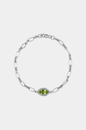 Roma Marquise Gemstone Bracelet | White Gold | Natasha Schweitzer