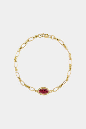 Roma Marquise Gemstone Bracelet | Yellow Gold | Natasha Schweitzer