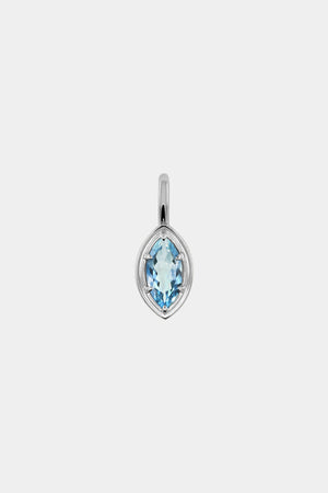 Roma Marquise Gemstone Pendant | Silver | Natasha Schweitzer