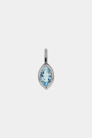 Roma Marquise Gemstone Pendant | White Gold | Natasha Schweitzer