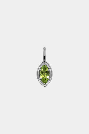 Roma Marquise Gemstone Pendant | White Gold | Natasha Schweitzer