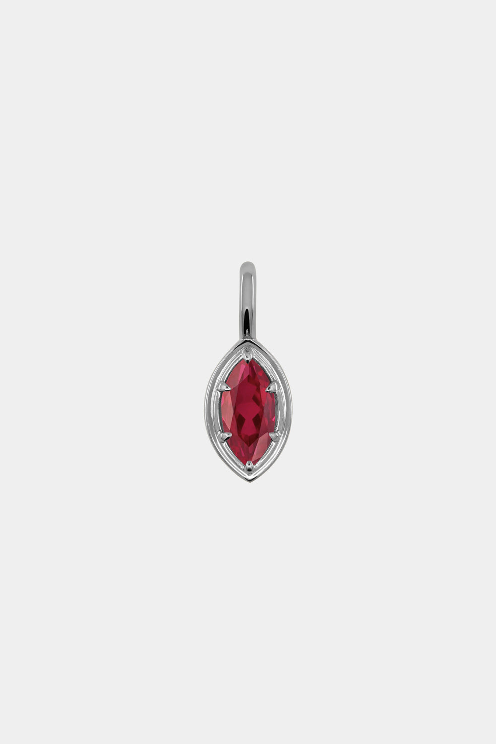 Roma Marquise Gemstone Pendant | White Gold