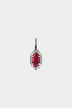 Roma Marquise Gemstone Pendant | White Gold | Natasha Schweitzer