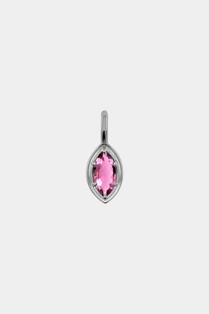 Roma Marquise Gemstone Pendant | White Gold | Natasha Schweitzer