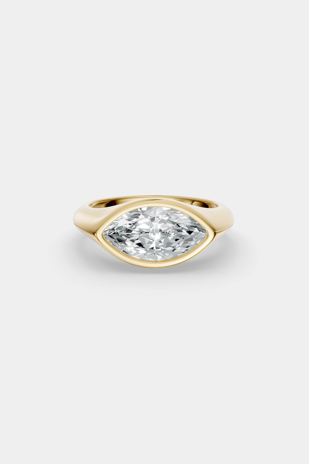 Insignia Marquise Diamond Ring | 18K Yellow Gold