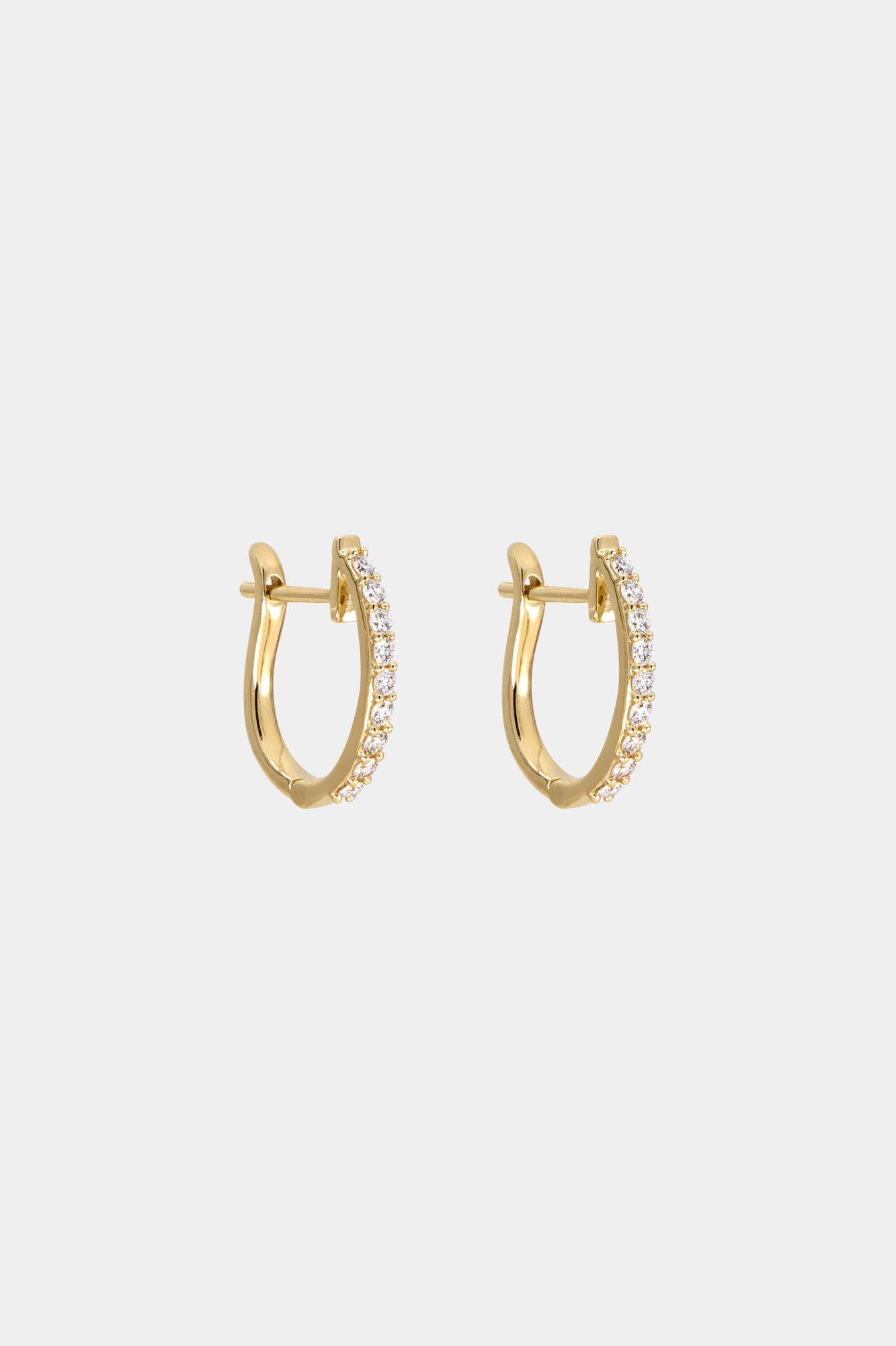 Medium Diamond Huggies | 18K Yellow Gold| Natasha Schweitzer