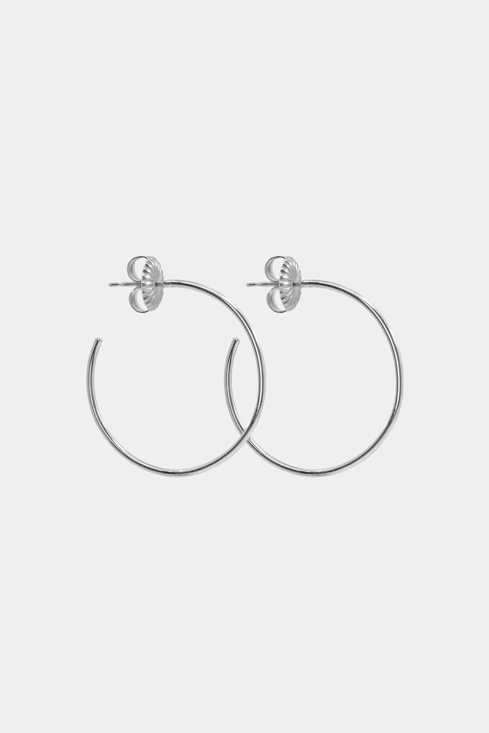 Medium Hoop Earrings | Silver