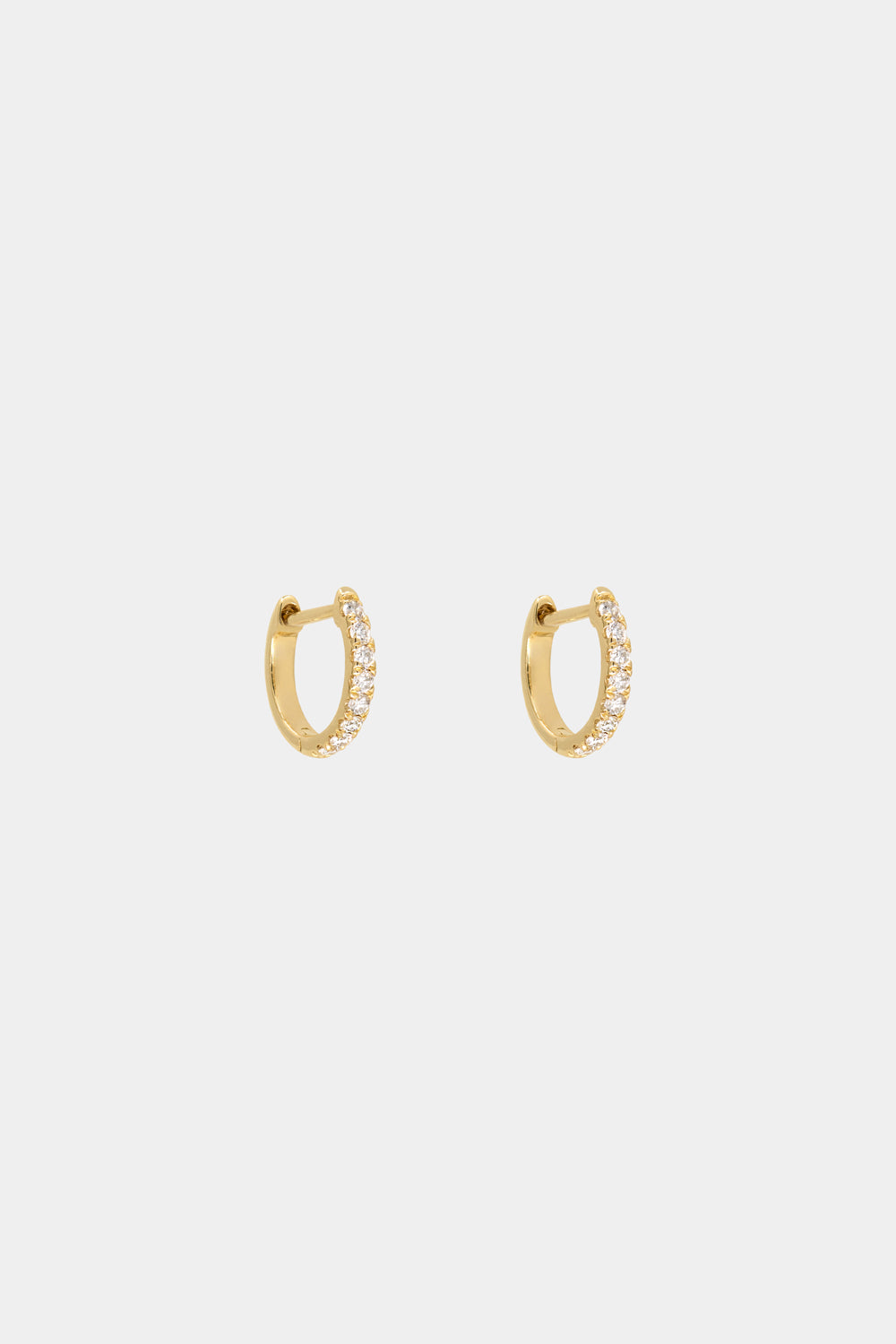 Micro Diamond Huggies | 18K Yellow Gold
