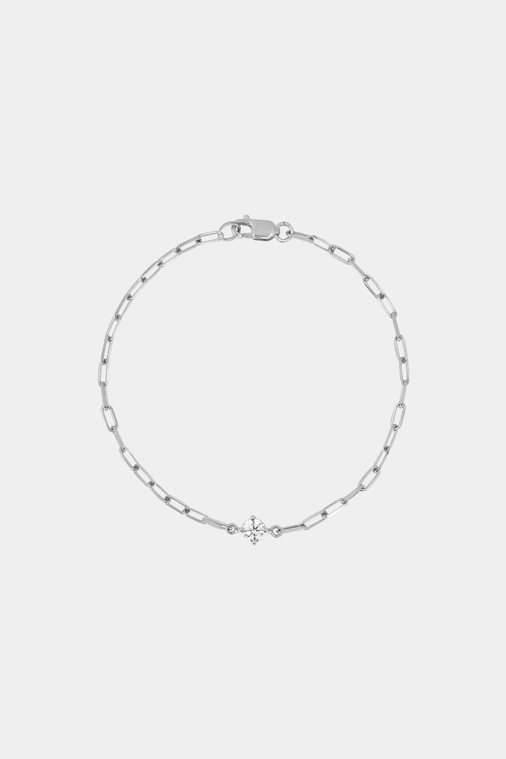 Mina Round Diamond Bracelet | 18K White Gold