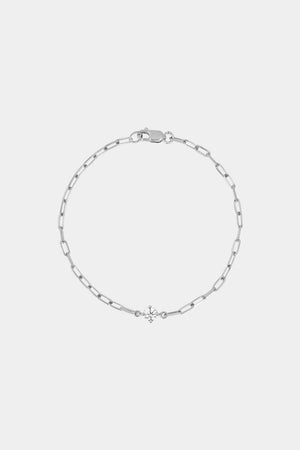 Mina Round Diamond Bracelet | 18K White Gold | Natasha Schweitzer