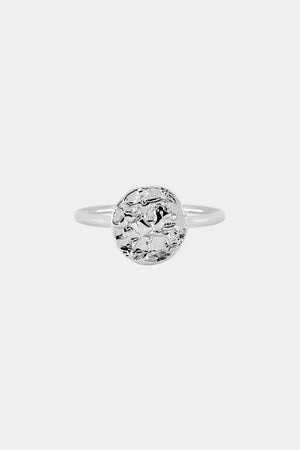 Mini Coin Ring | Silver or 9K White Gold | Natasha Schweitzer