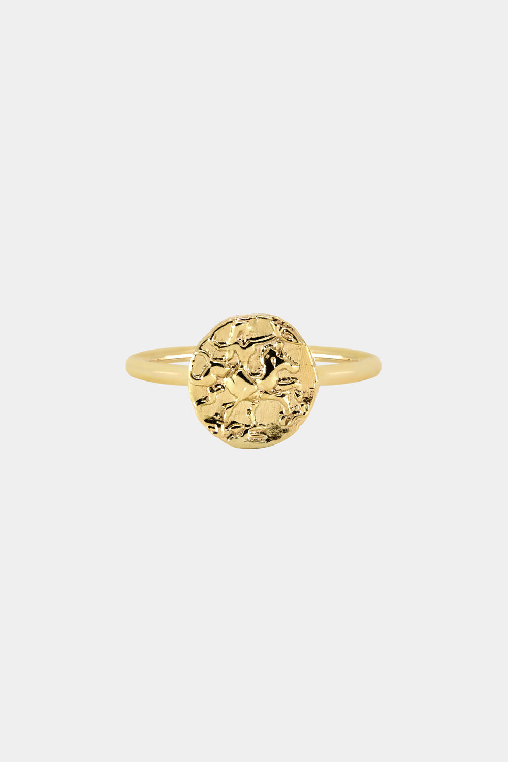 Mini Coin Ring | 9K Yellow Gold| Natasha Schweitzer