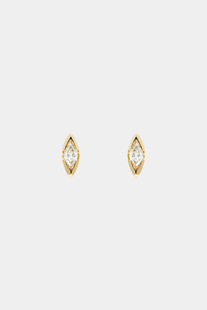 Mini Marquise Diamond Studs | 18K Yellow Gold | Natasha Schweitzer