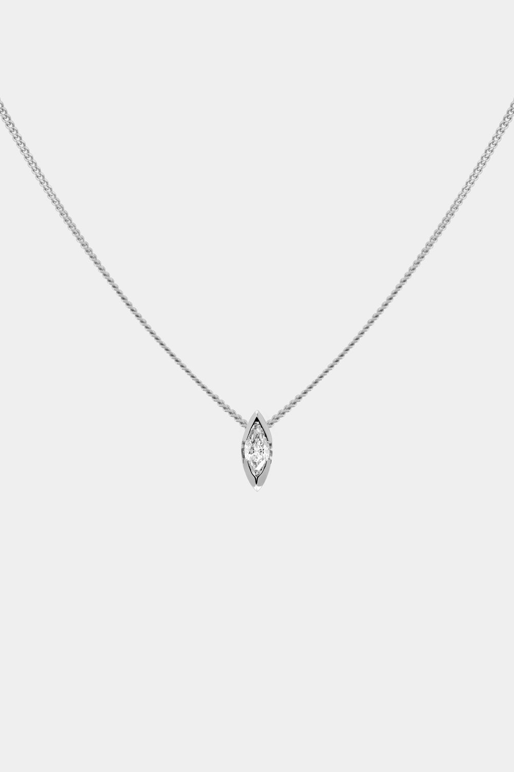 Mini Marquise Diamond Necklace | White Gold| Natasha Schweitzer
