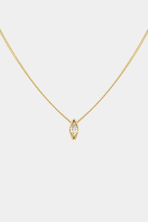 Mini Marquise Diamond Necklace | Yellow Gold | Natasha Schweitzer