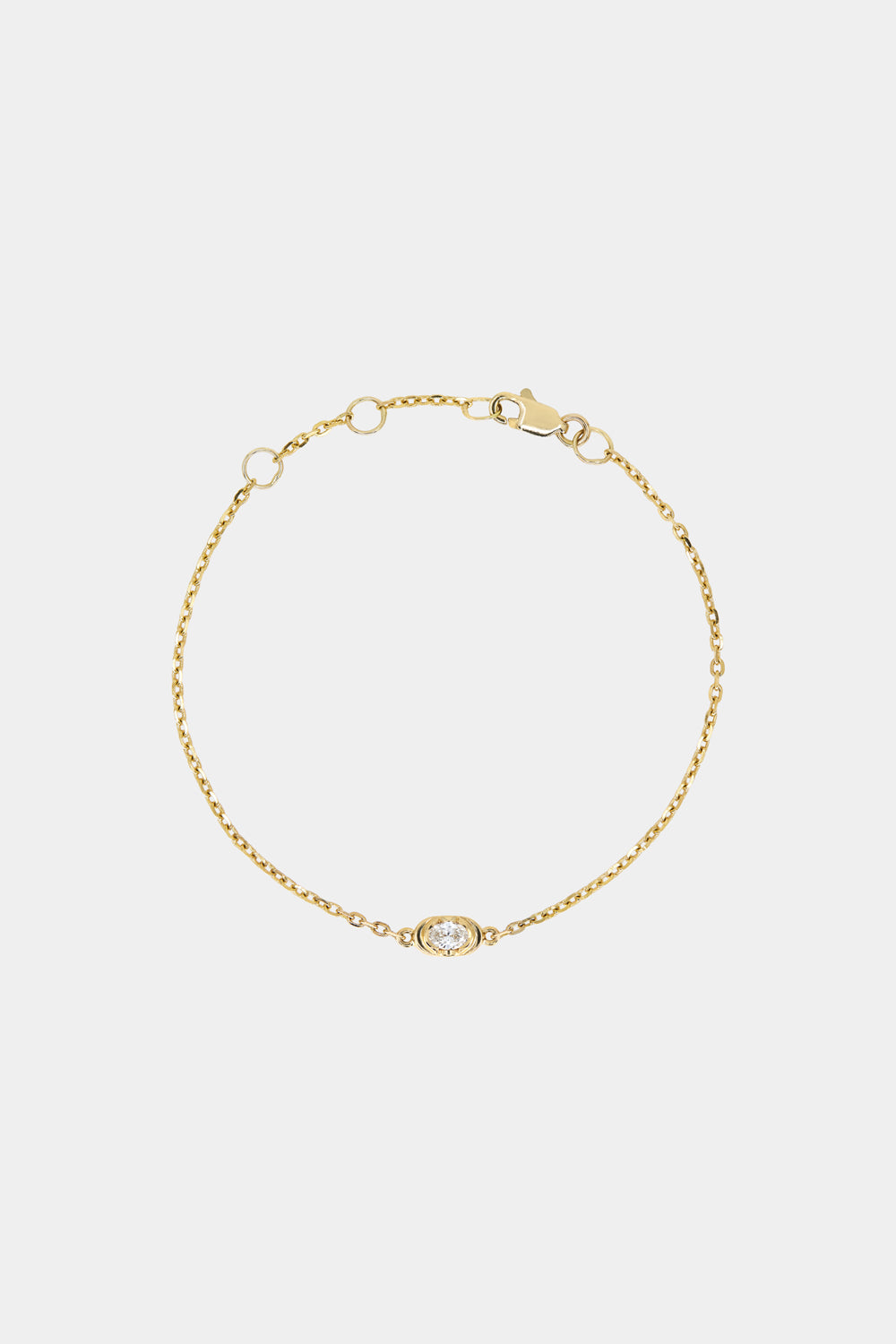 Oval Diamond Bracelet | 9K Yellow or Rose Gold| Natasha Schweitzer