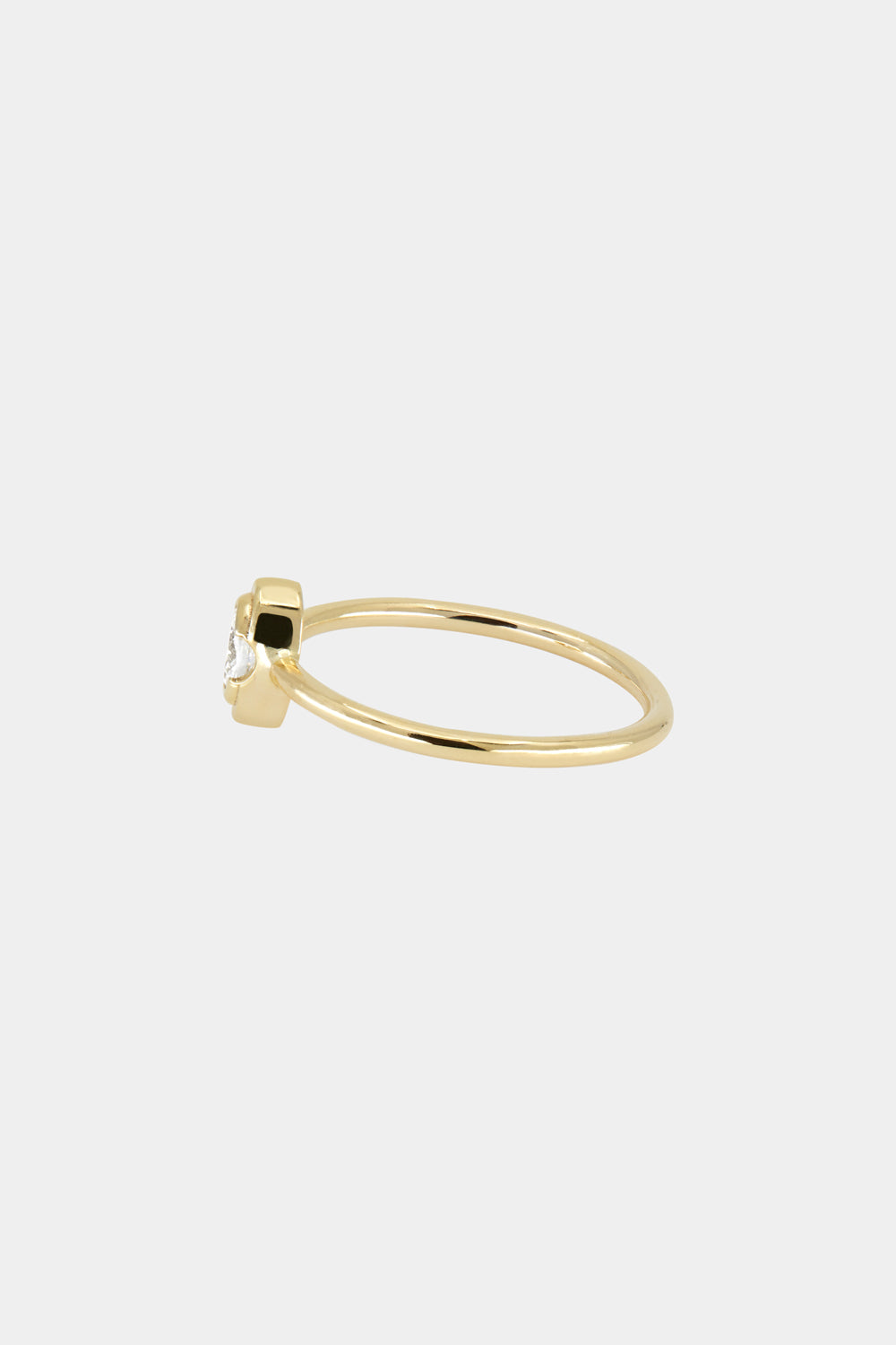 Mini Oval Diamond Ring | 9K Yellow Gold| Natasha Schweitzer