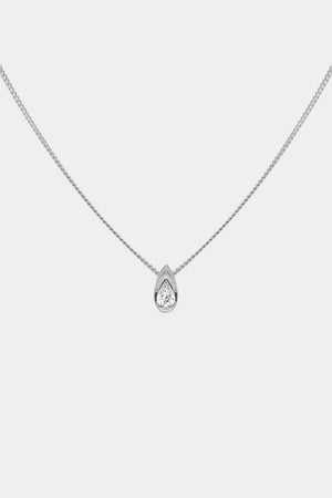 Mini Pear Diamond Necklace | White Gold | Natasha Schweitzer