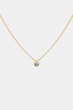 Mini Round Diamond Necklace | Gold | Natasha Schweitzer