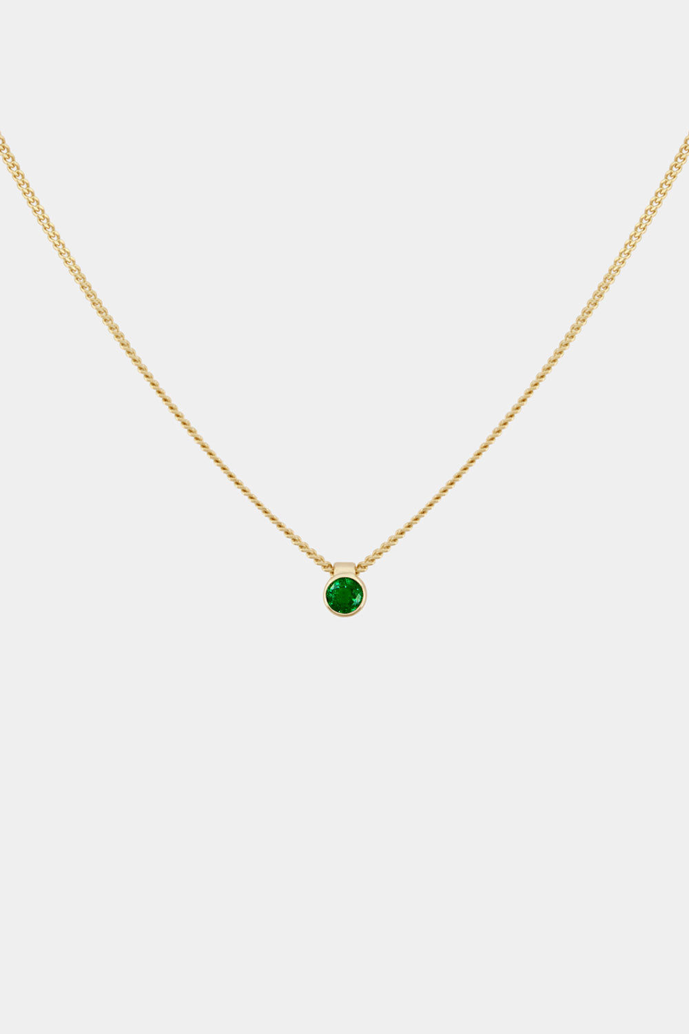 Mini Emerald Necklace | 9K Gold