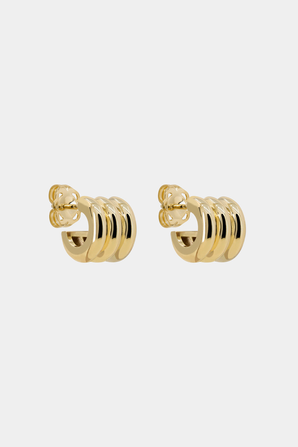 Mini Triple Orielle Hoops | 9K Yellow Gold