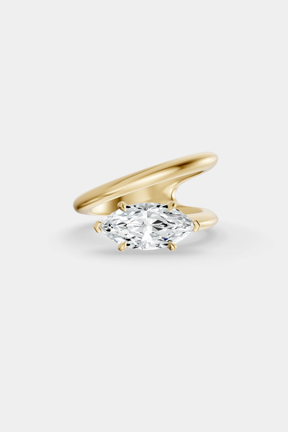 Natasha East West Marquise Diamond Wrap Ring | 18K Gold