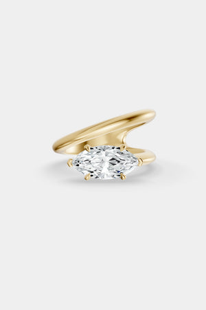 Natasha East West Marquise Diamond Wrap Ring | 18K Gold | Natasha Schweitzer