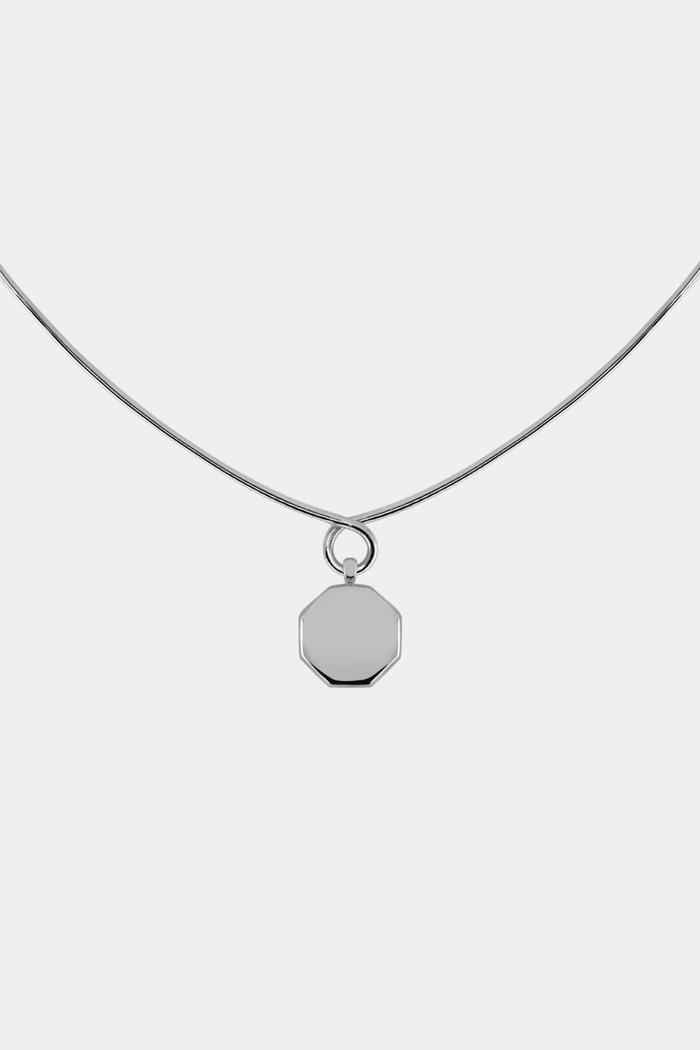 Omega Loop Necklace | 9K White Gold, Customise