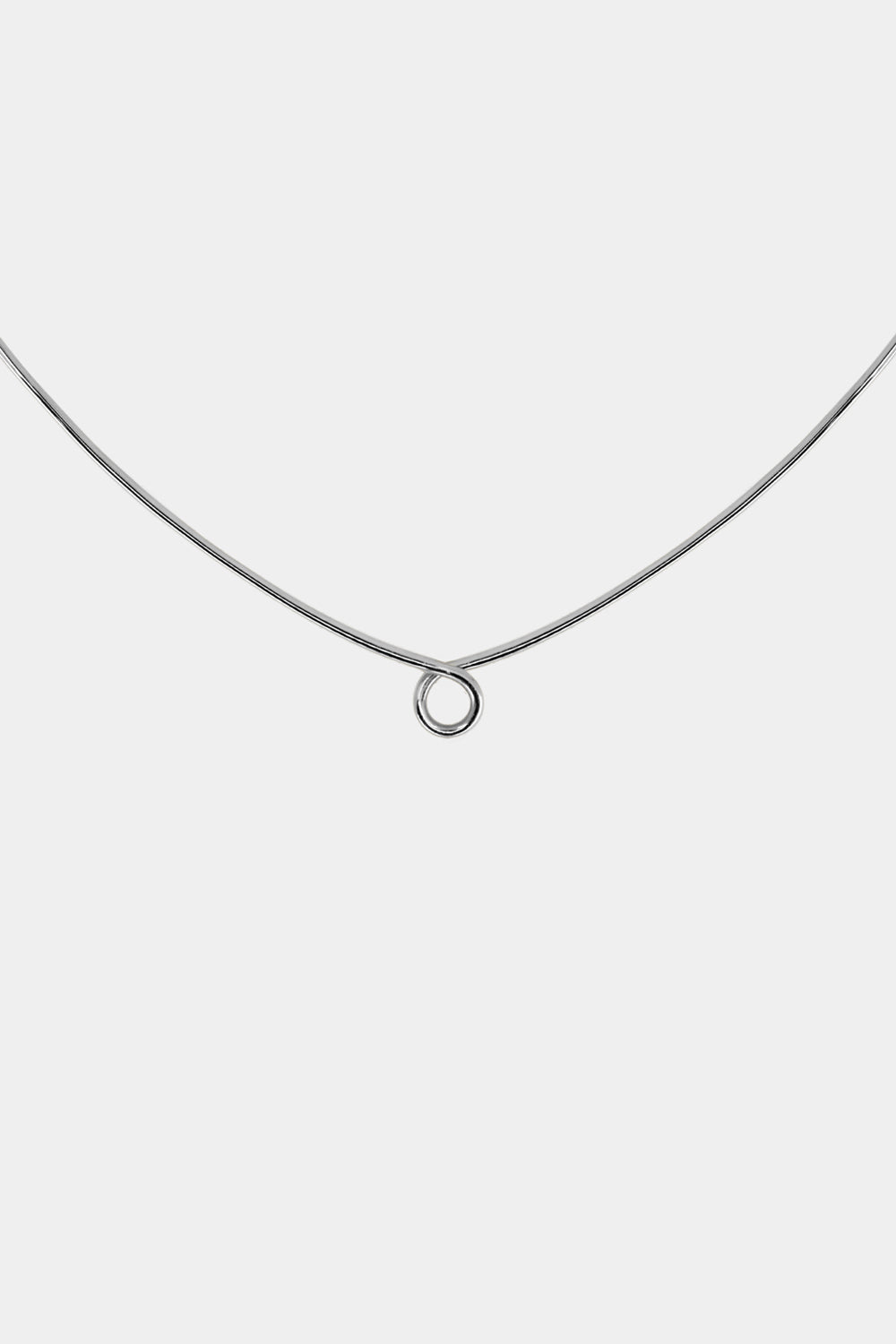 Omega Loop Necklace | 9K White Gold, Customise| Natasha Schweitzer