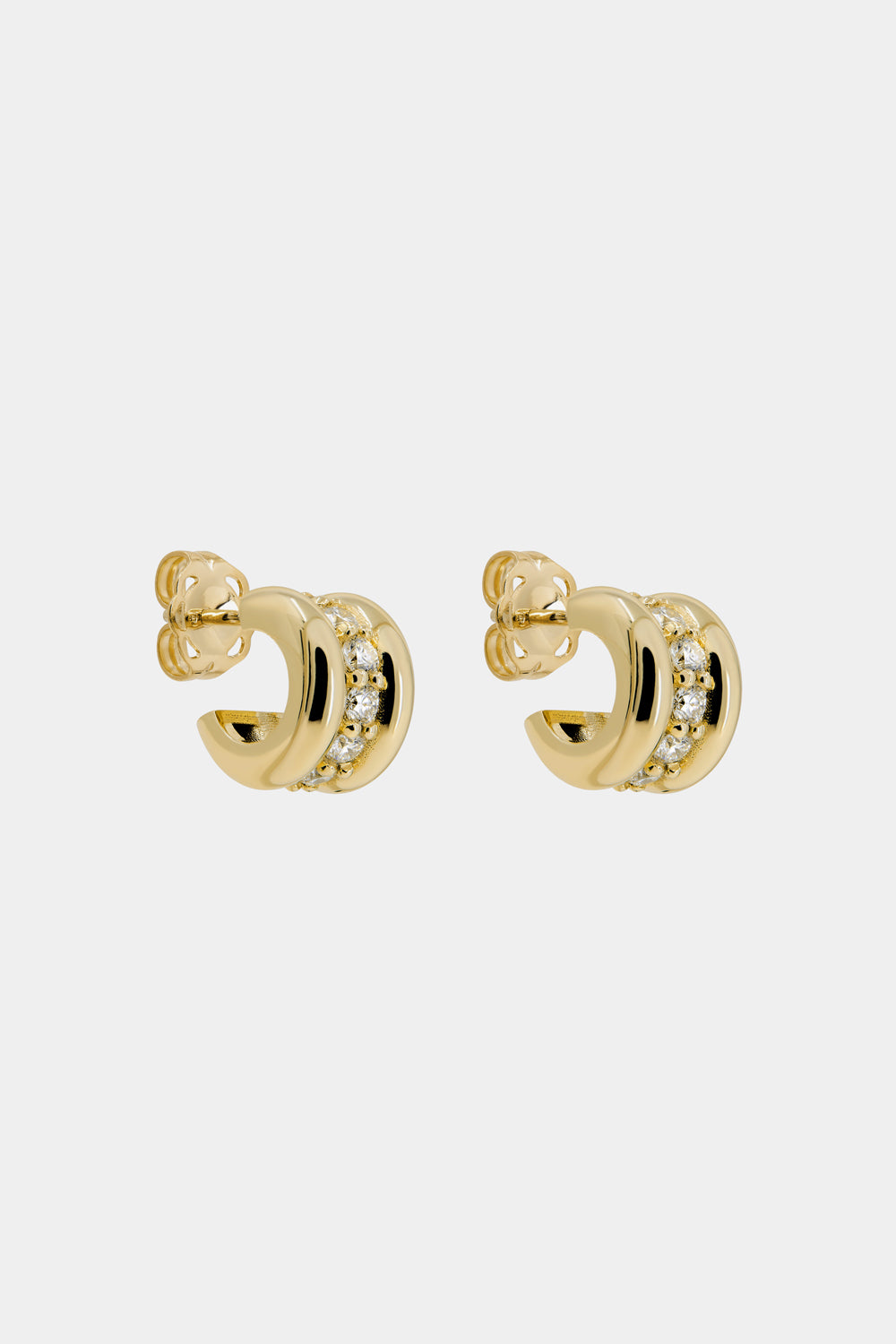 Orielle Diamond Hoops | 14K Yellow Gold