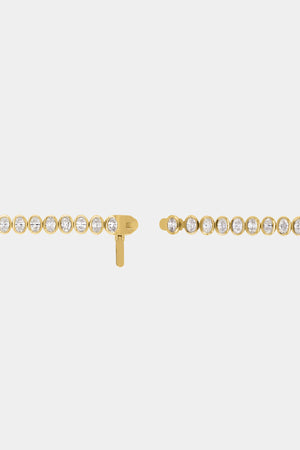 Oval Bezel Diamond Tennis Bracelet | 18K Yellow Gold | Natasha Schweitzer