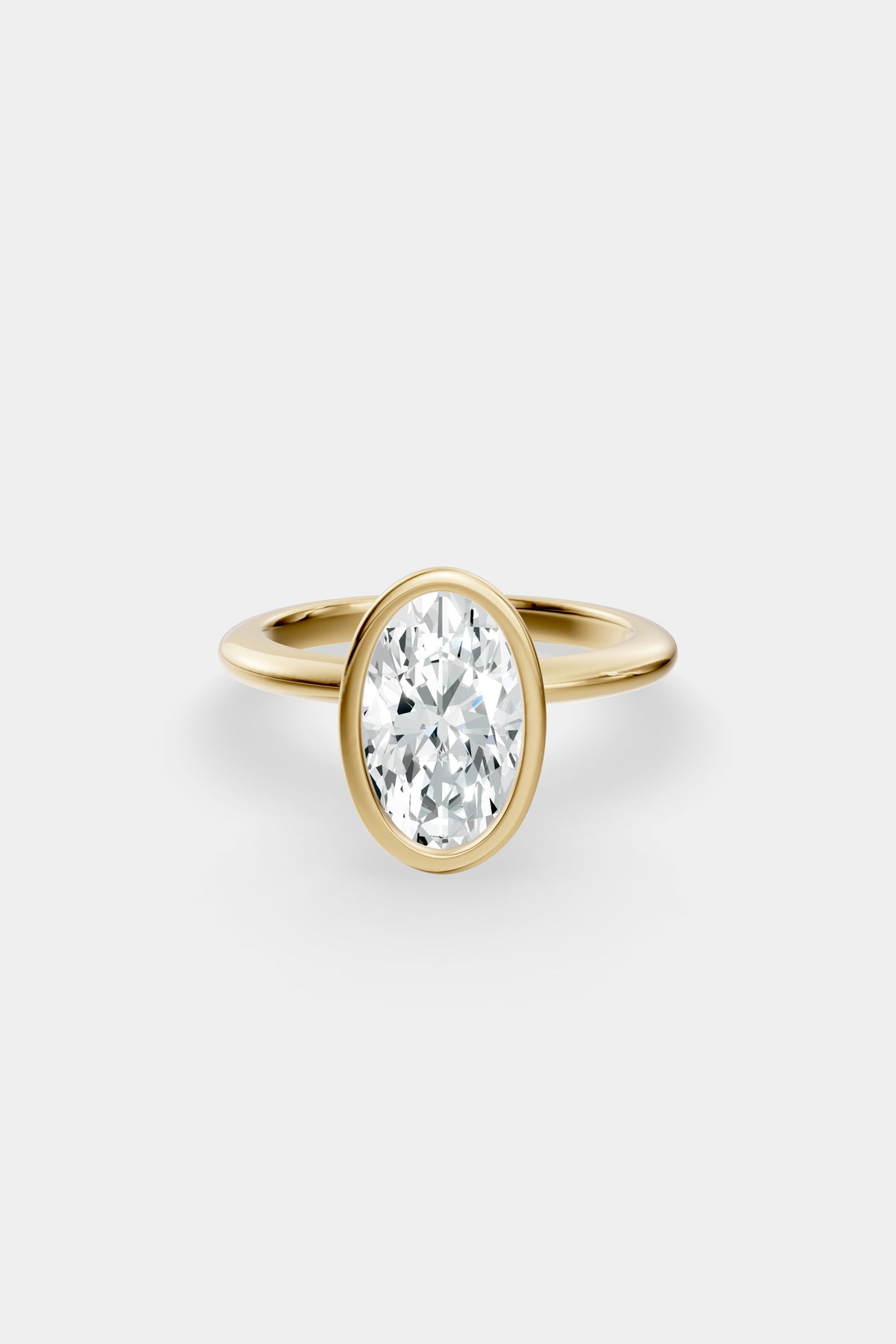 NATASHA SCHWEITZER | Rings | Oval Diamond Bezel Ring — Natasha