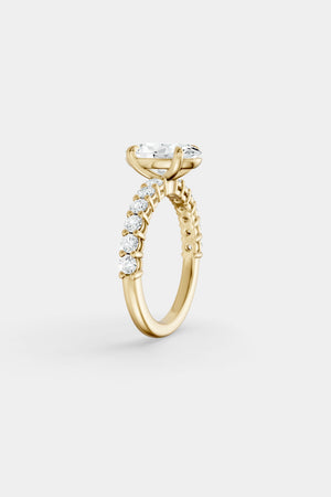 Oval Diamond Half Eternity Ring | 18K Gold | Natasha Schweitzer