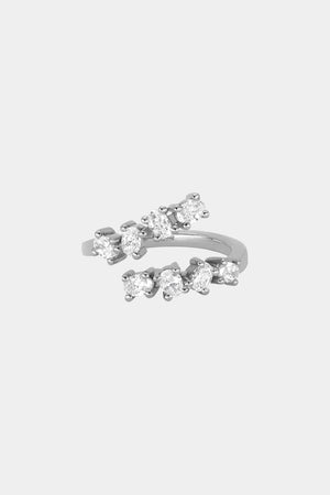 Oval Diamond Wrap Ring | White Gold | Natasha Schweitzer