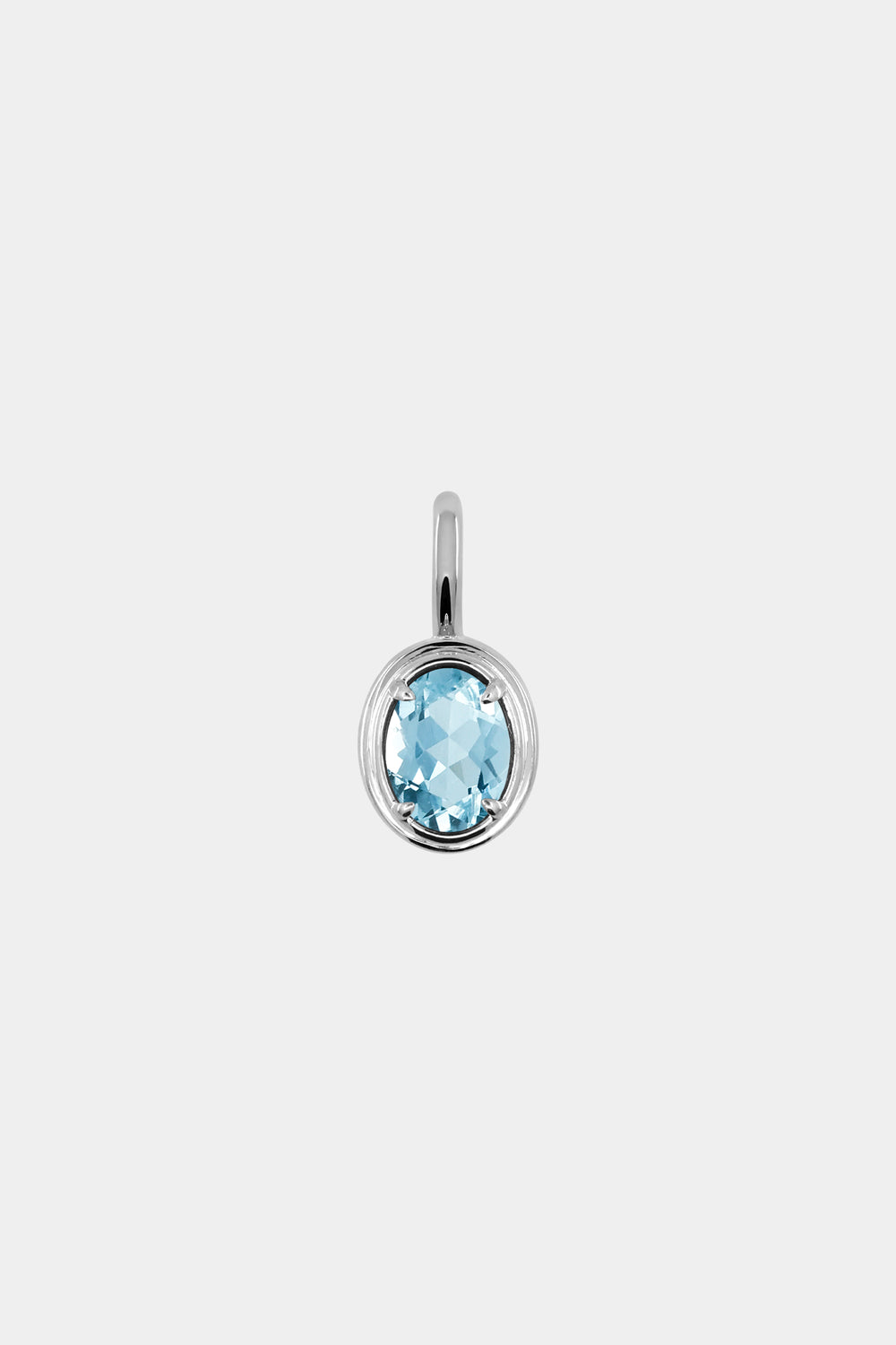 Roma Oval Gemstone Pendant | Silver