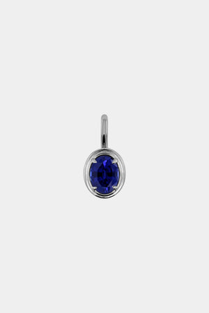 Roma Oval Gemstone Pendant | White Gold | Natasha Schweitzer