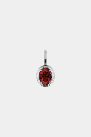 Roma Oval Gemstone Pendant | Silver | Natasha Schweitzer